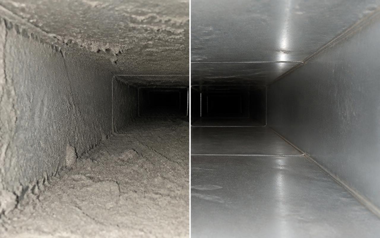 Before and after: Air Duct Interior