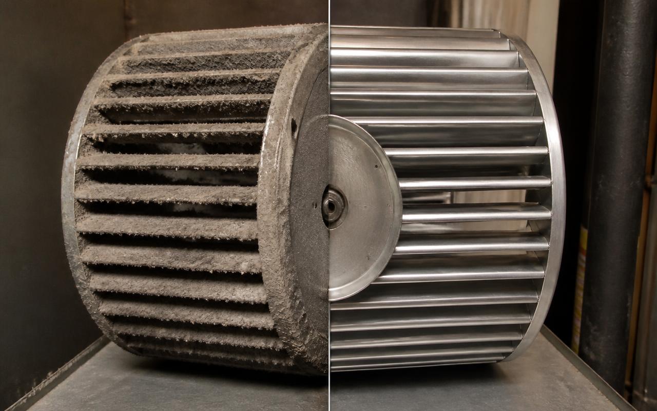 Before and after: Furnace Blower Fan